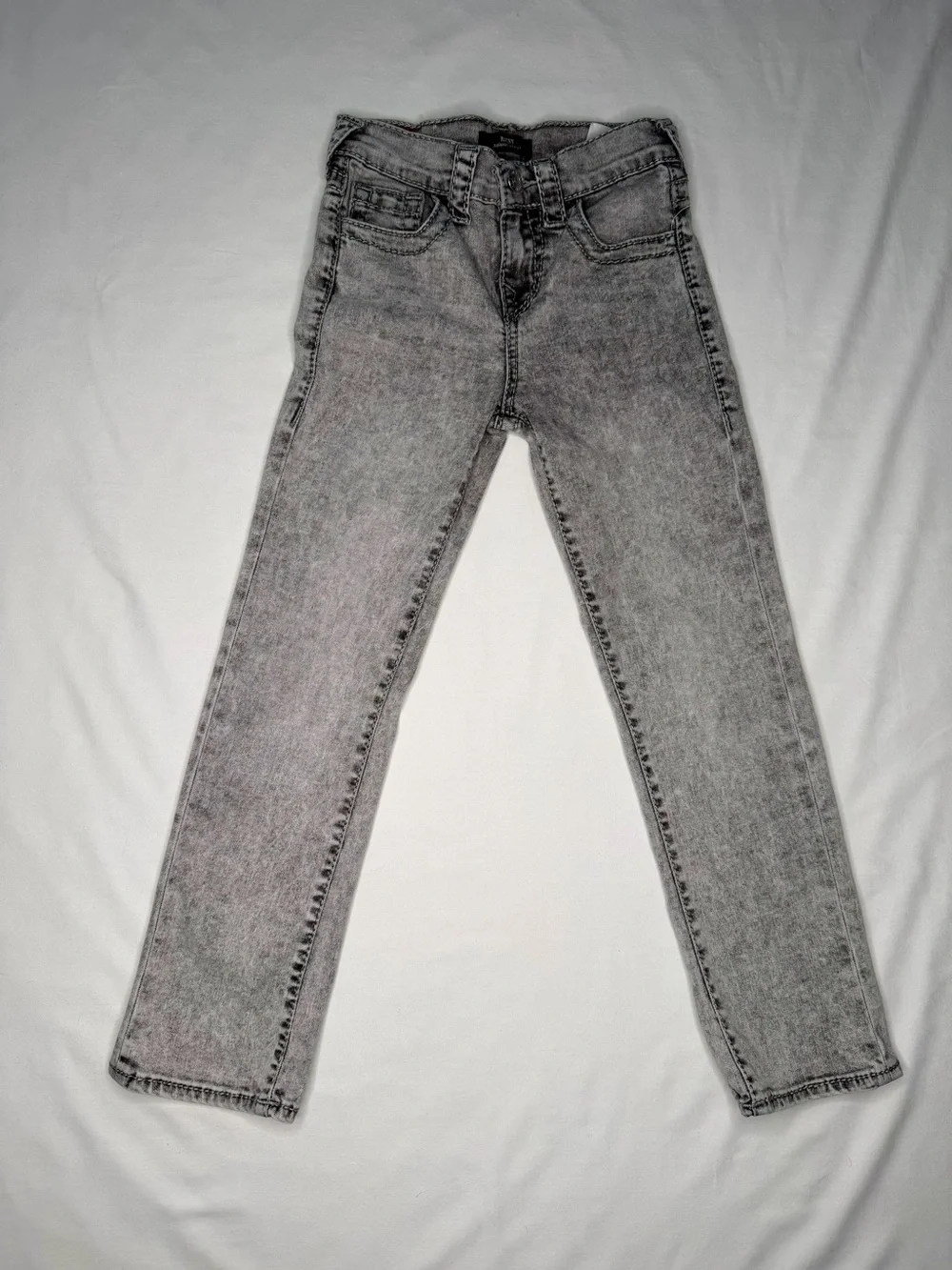 True Religion girls Grey Acid-Wash Jeans